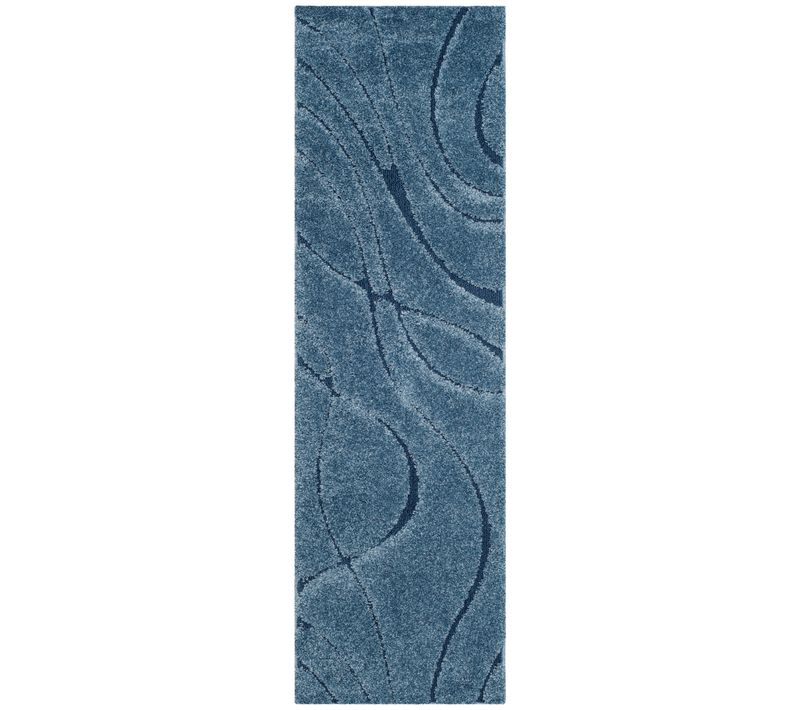 Tapis Floride Shag 69 X 274 Cm Shag Naples Bleu / Bleu
