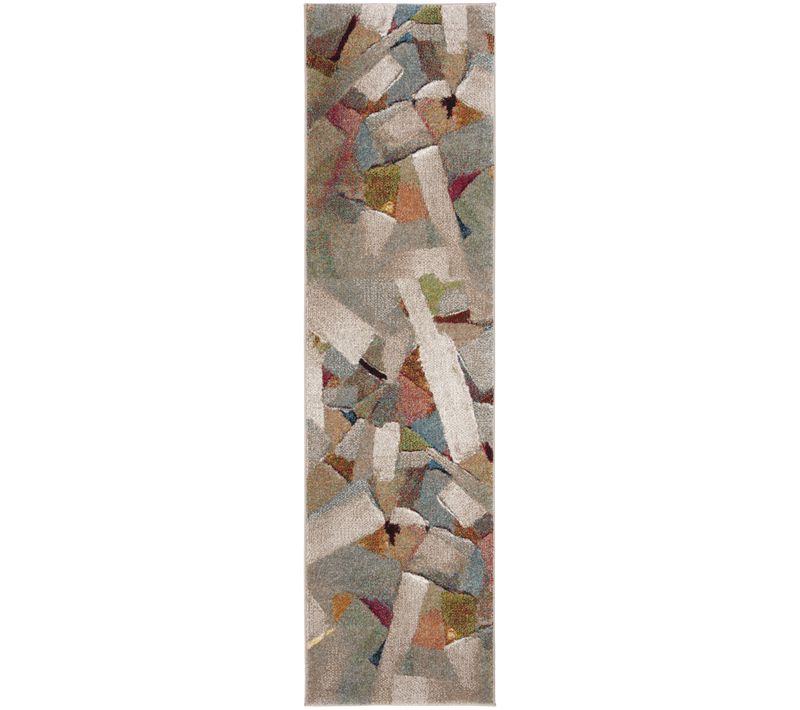 Tapis Porcello 69 X 244 Cm Abstrait Moderne Caspian Gris / Multicolore