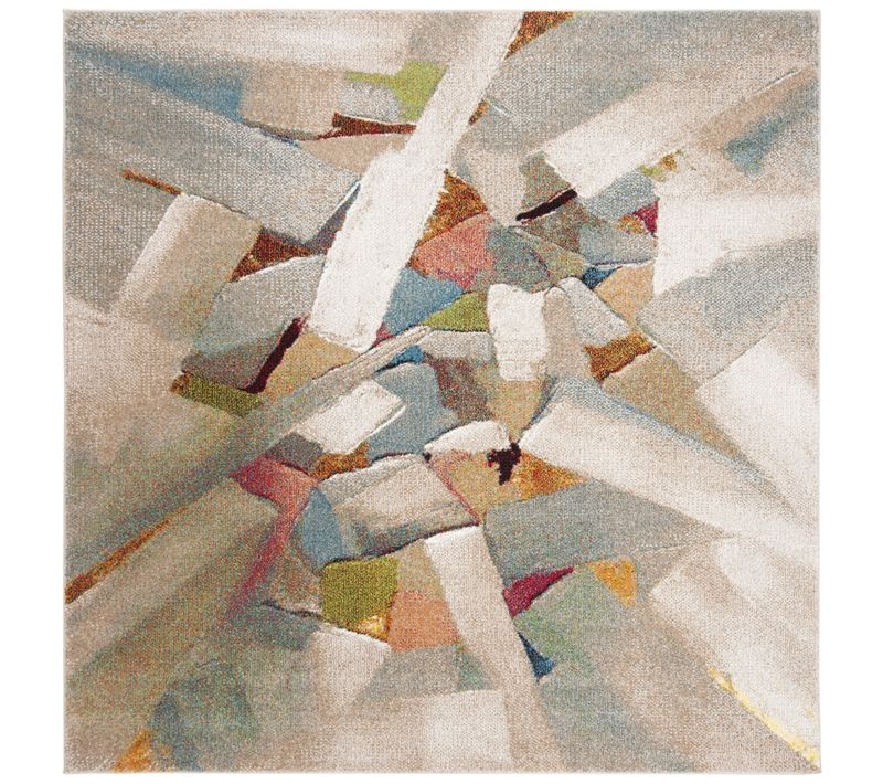 Tapis Porcello 201 X 201 Cm Abstrait Moderne Caspian Gris / Multicolore
