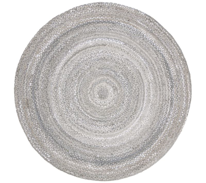 Tapis Braided 122 X 122 Cm Chalet De Campagne Jovie Gris Clair