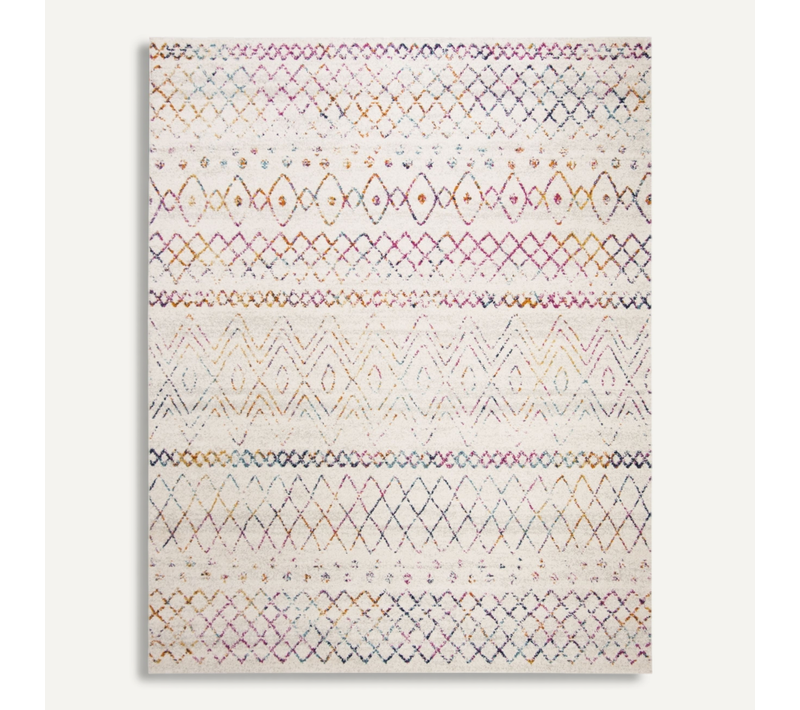 Tapis Madison 201 X 279 Cm Chic Moderne Skylar Ivoire / Fuchsia
