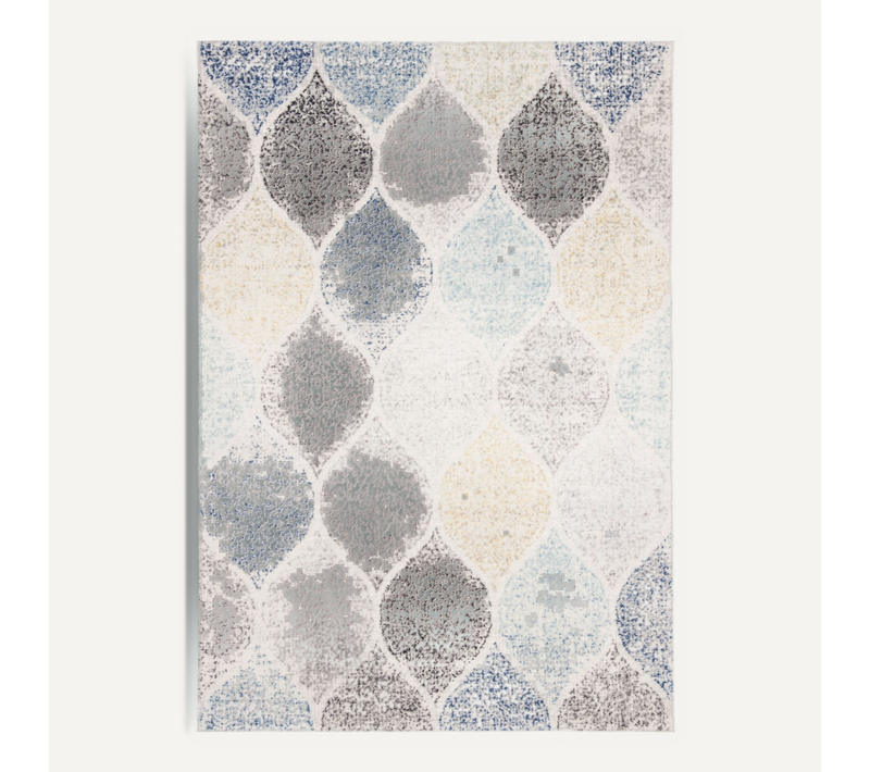 Tapis Madison 201 X 279 Cm Contemporain Melaina Ivoire / Bleu