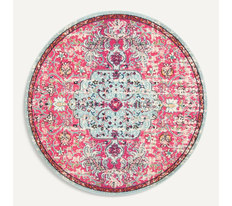 Tapis Madison 201 X 201 Cm De Transition Maia Fuchsia / Sarcelle