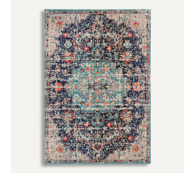 Tapis Madison 91 X 152 Cm De Transition Maia Bleu