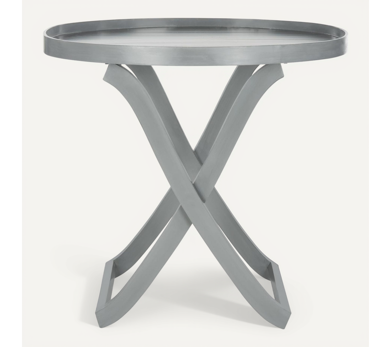 Table D'appoint Alfred Gris Bois De Manguier 97 X 68 X 86 Cm