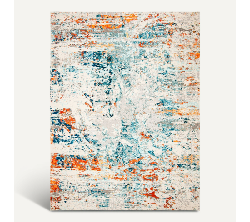Tapis Madison 91 X 152 Cm Contemporain Mansie Crème / Orange