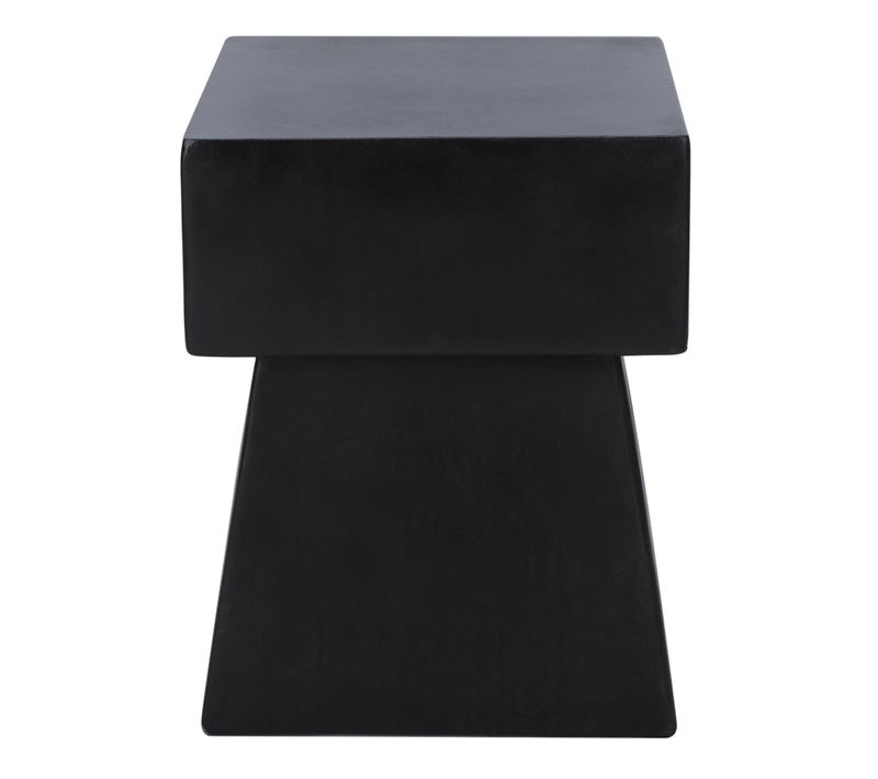 Table D'appoint Pour L'exterieur Zen Noir Beton 35 X 35 X 46 Cm