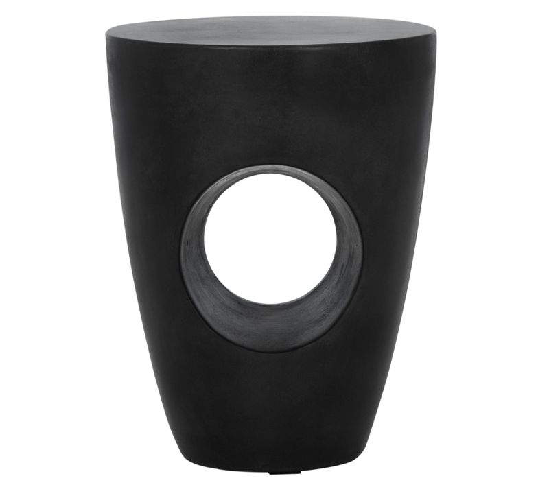 Table D'appoint Pour L'exterieur Aishi Noir Beton 36 X 36 X 45 Cm