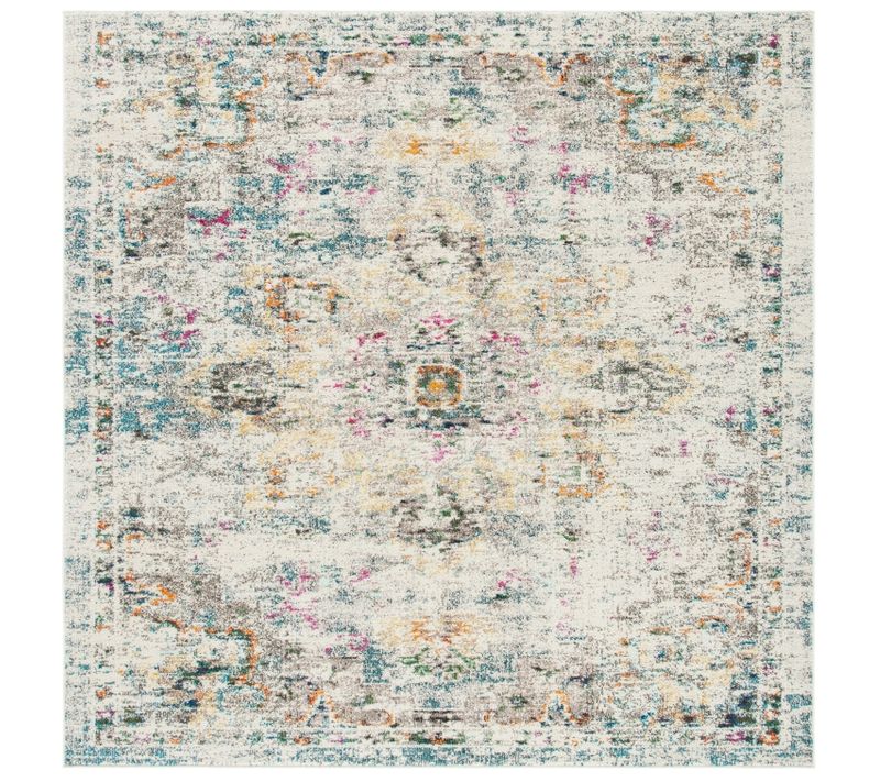 Tapis Madison 152 X 152 Cm De Transition Malaya Gris / Or