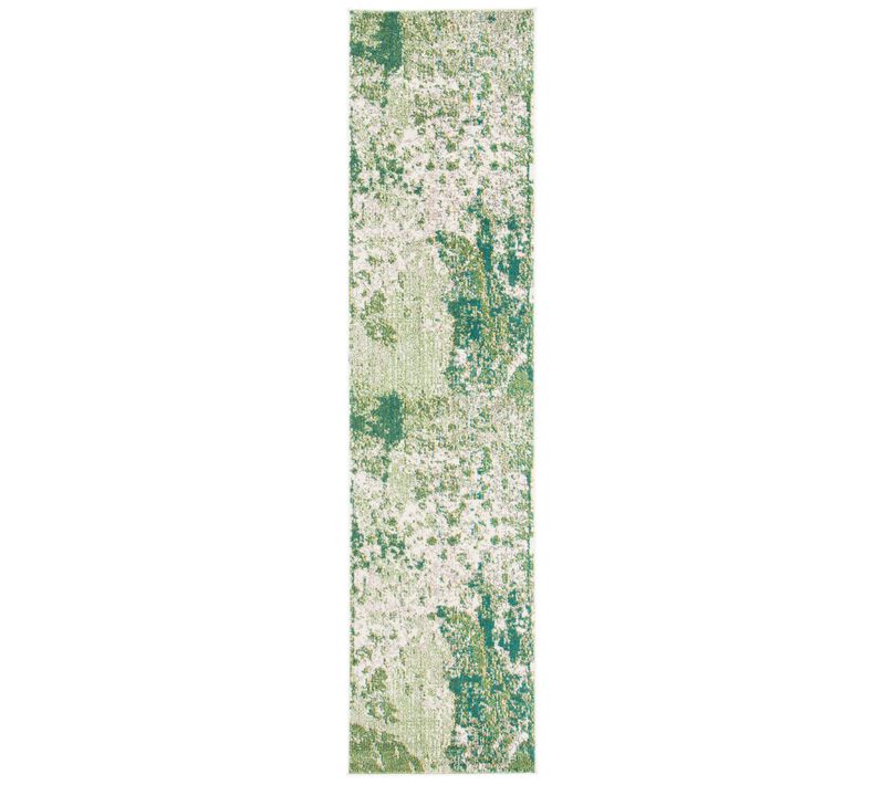 Tapis Madison 61 X 244 Cm Contemporain Alethea Vert / Ivoire
