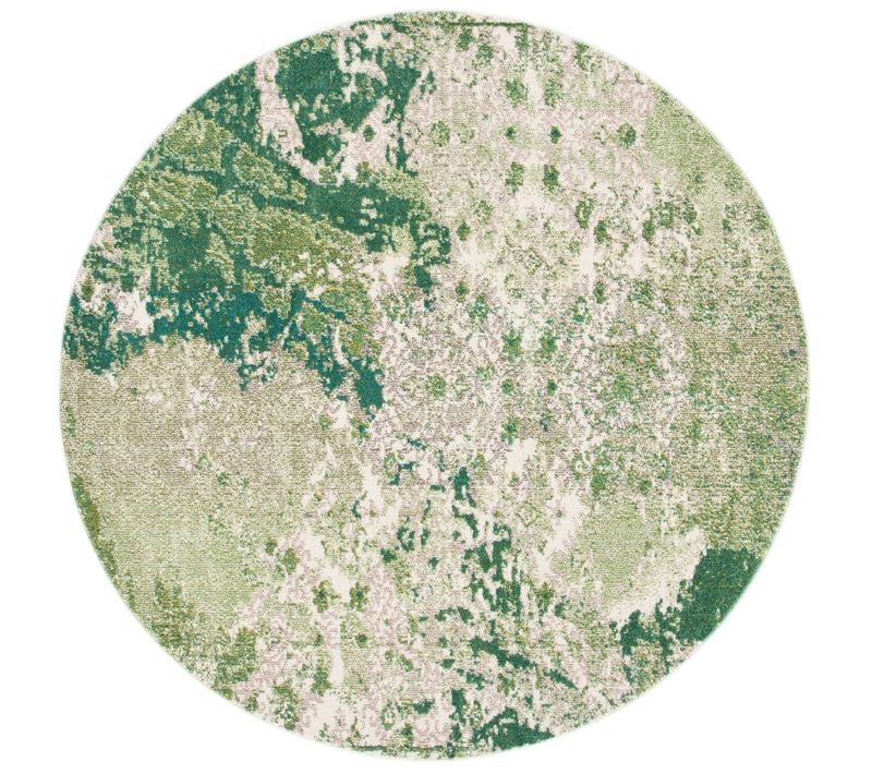 Tapis Madison 201 X 201 Cm Contemporain Alethea Vert / Ivoire