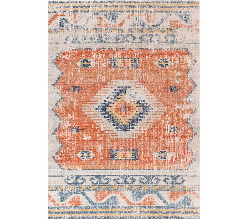 Tapis D'extérieur/intérieur Rouge/bleu 200x275 Cm Nawel