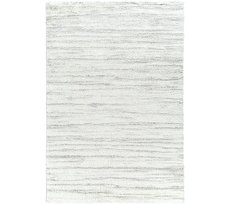 Tapis Shaggy Moderne Blanc/gris 200x275 Cm Adley