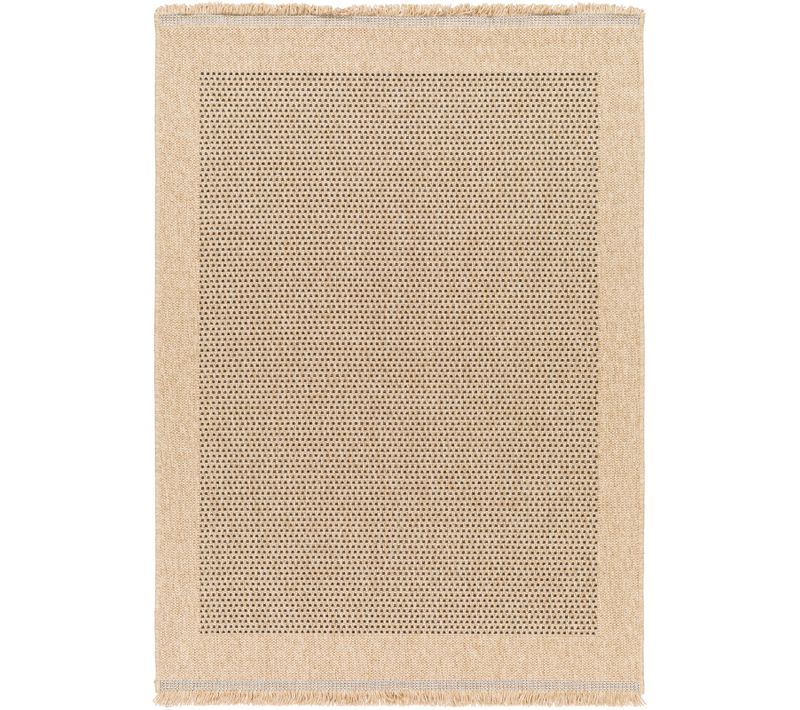 Tapis D'extérieur/intérieur Aspect Jute Beige/noir 120x170 Cm Lori