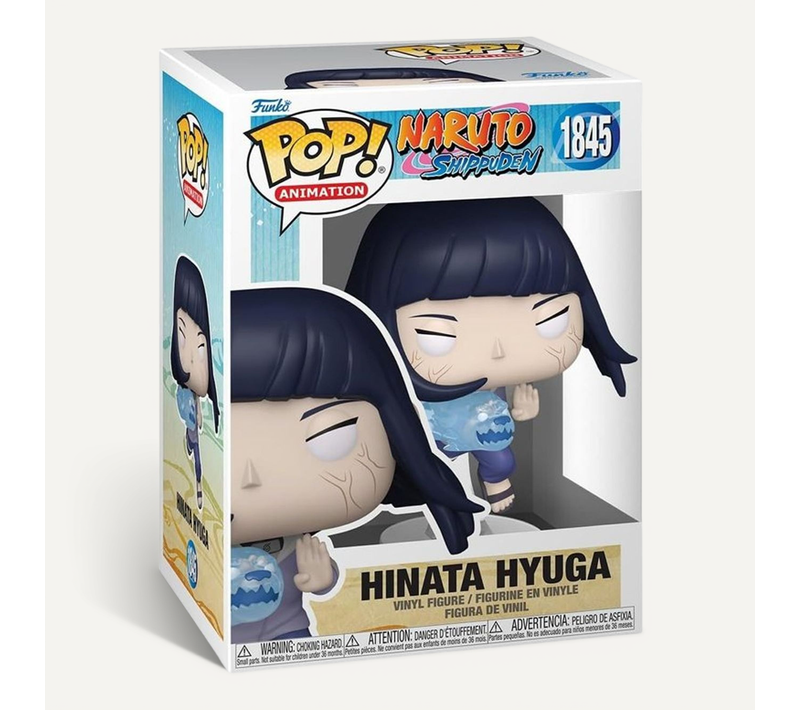 Pop Animation Naruto Shippuden - Hinata Hyuga, Figurine Vinyle 11 Cm, Pose Combat