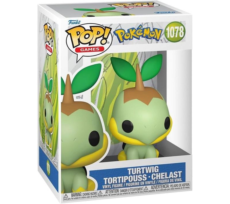 Figurine Pop! Tortipouss (turtwig) – Vinyle 17 Cm, Boîte Vitrine N°1078