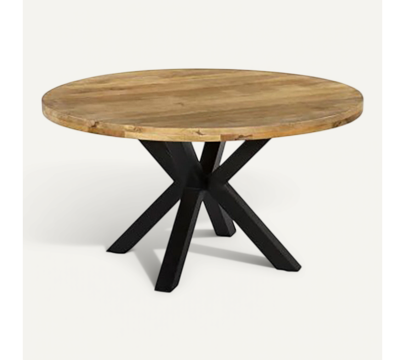 Table Ronde 140 Cm Bois Massif Leya