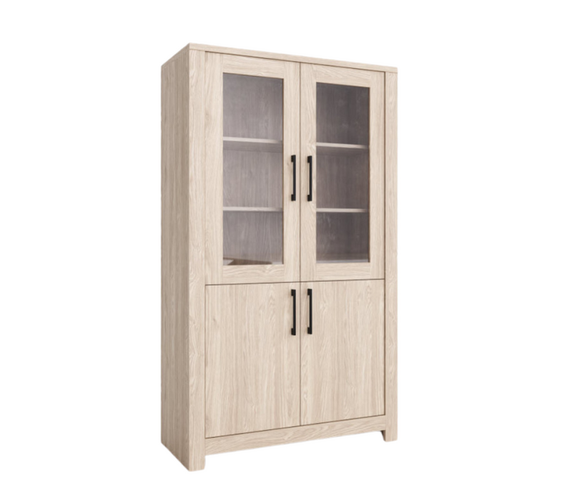 Vitrine 2+2 Portes Naturel Clair Genève