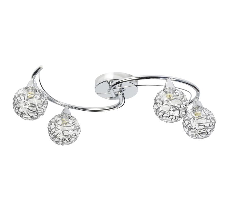 Plafonnier 4L ANTHY Chrome