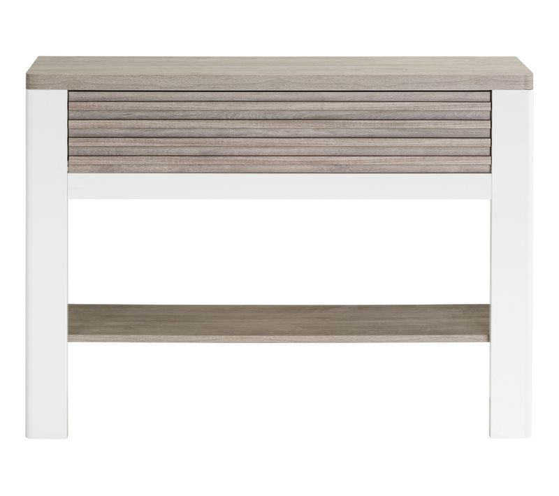 Console VERTIGO blanc/chêne gris