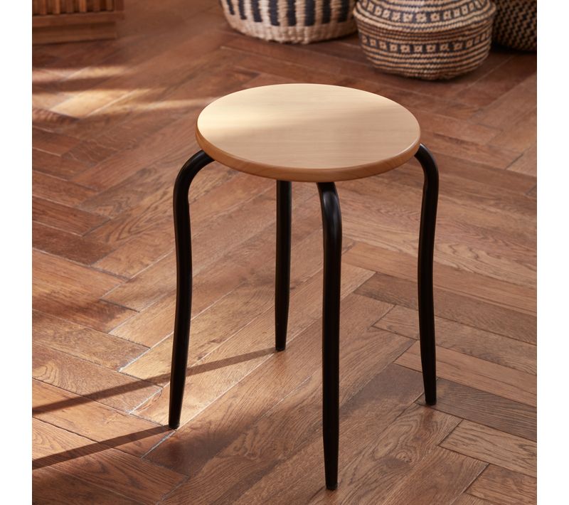 Tabouret empilable ADAM noir