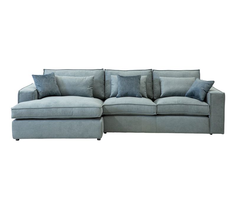 Canapé d'angle méridienne gauche CLOUD vert