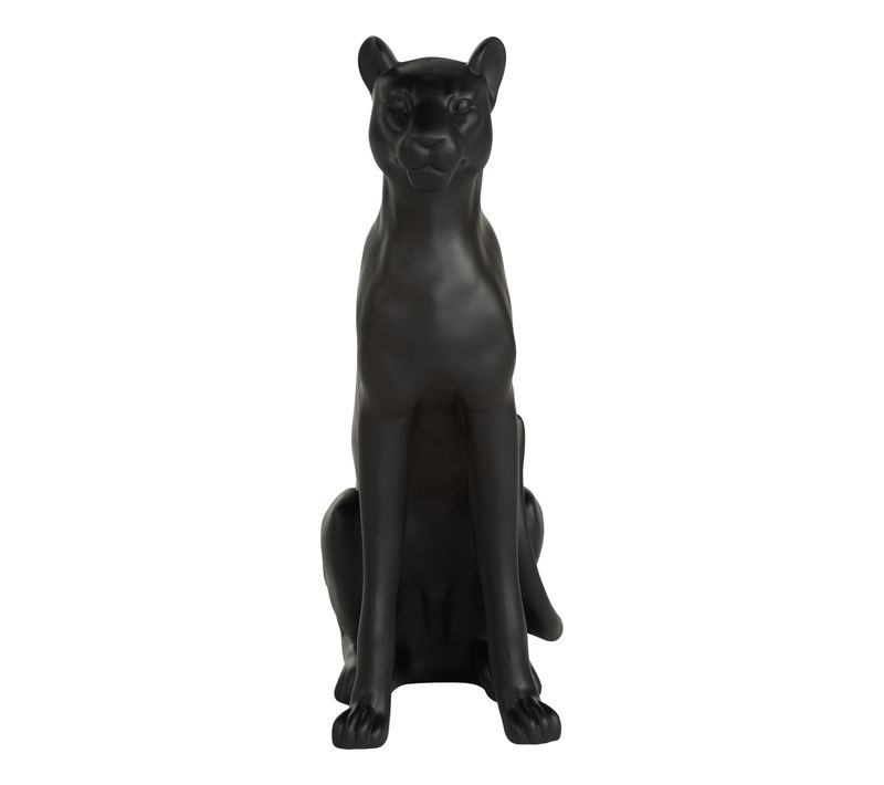 Statue H52 cm PANTHERE Noir