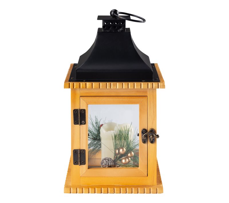 Lanterne Noël LED H. 26,5 cm  Naturel