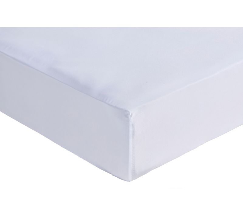 Drap housse blanc 90x190 cm DREAMEA Victor