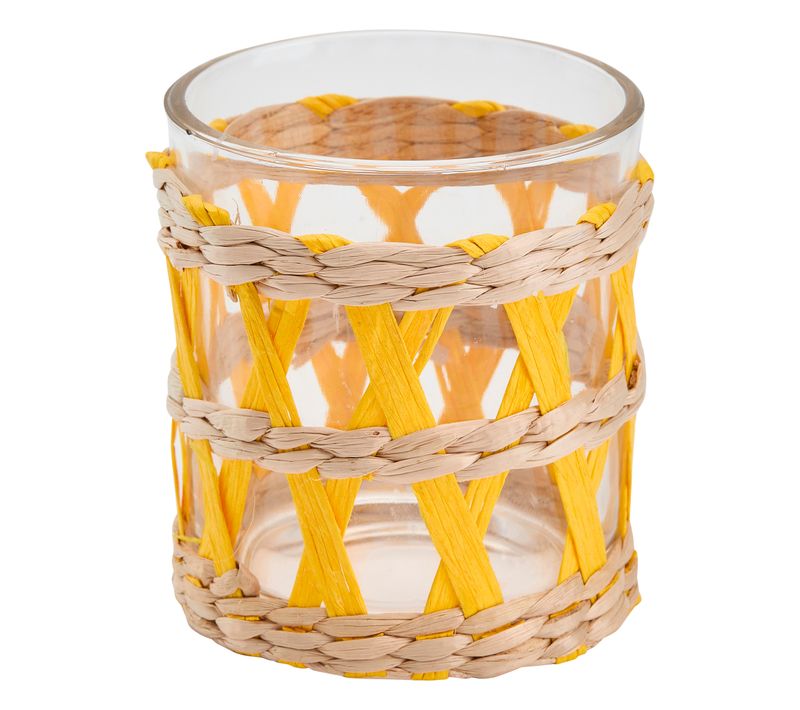 Photophore H. 10 cm UZYIR Jaune