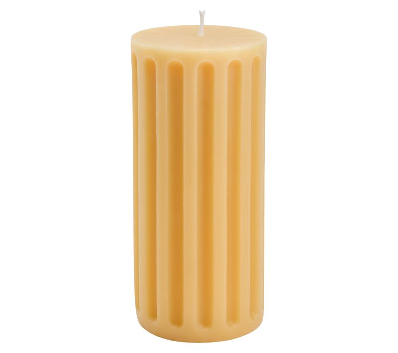 Bougie colonne H. 15 cm URANIA Jaune