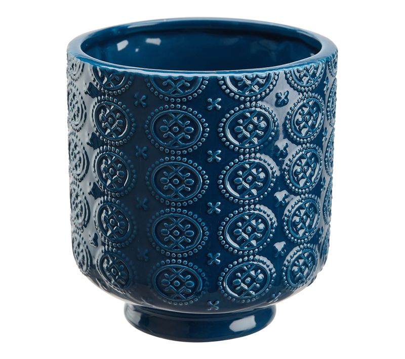 Cache pot H. 13 cm USHUAYA Bleu