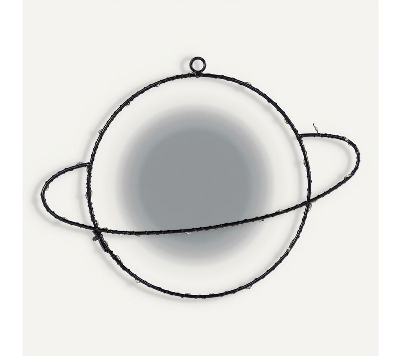 Déco murale planet LED L.30 cm USATURNE Noire