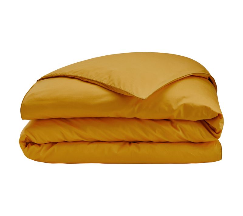 Housse de couette 240x220 cm DREAMEA PERCALE OCRE