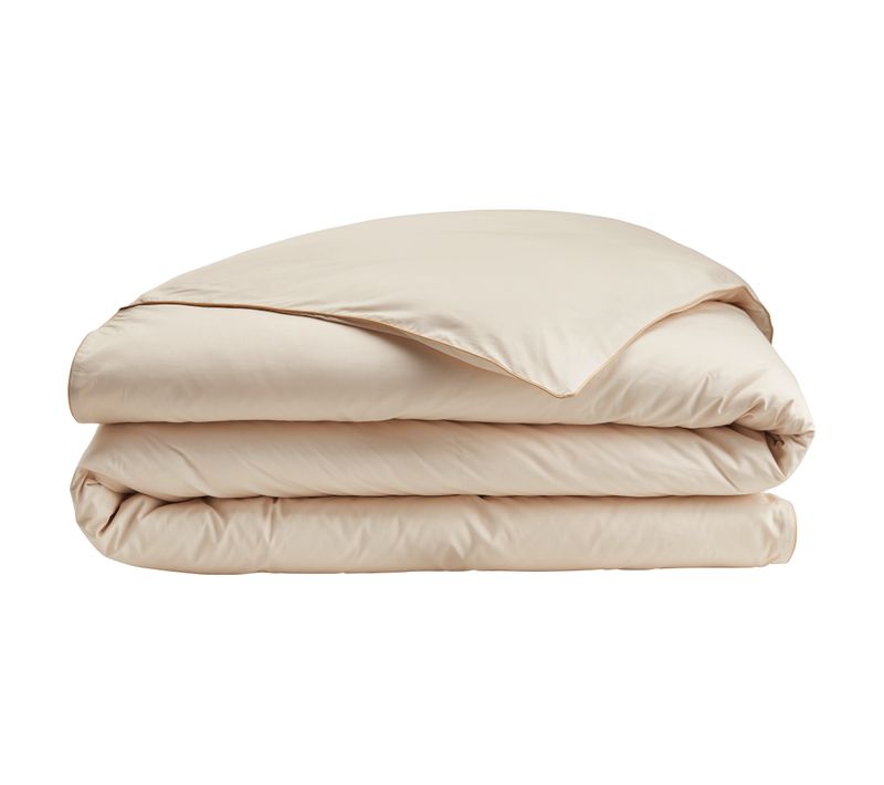 Housse de couette 260x240 cm DREAMEA PERCALE BEIGE