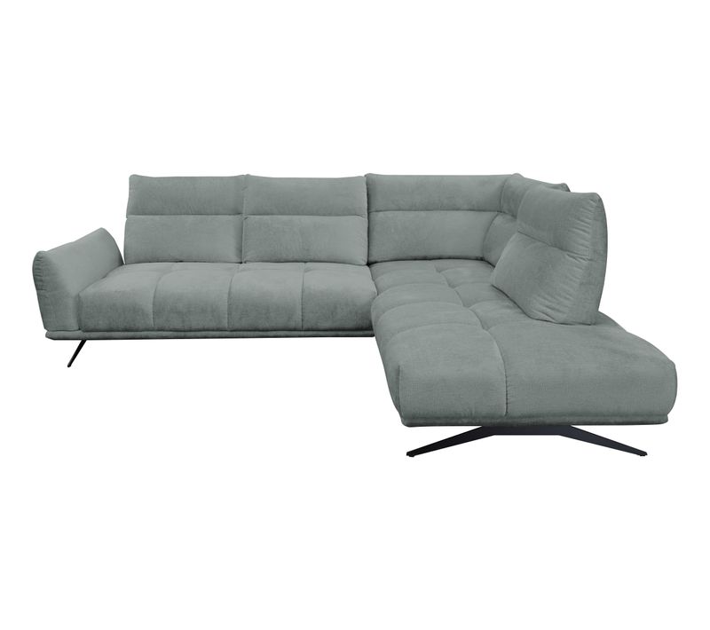 Canapé d'angle droit GIOVANNI tissu aqua
