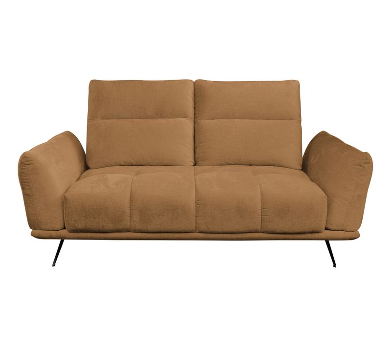 Canapé 2 places fixe GIOVANNI tissu ocre