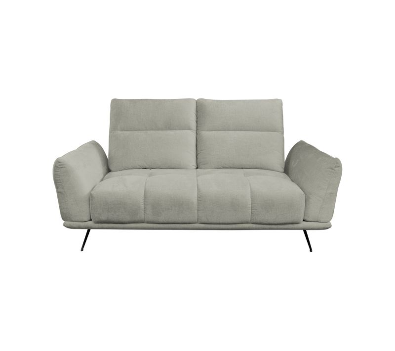 Canapé 2 places fixe GIOVANNI tissu galet