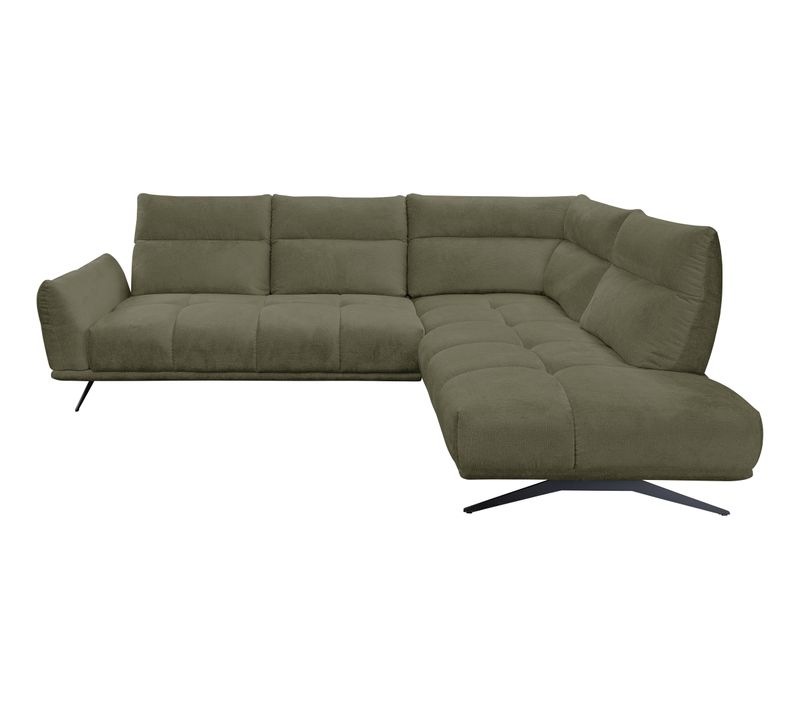 Canapé d'angle droit GIOVANNI tissu vert