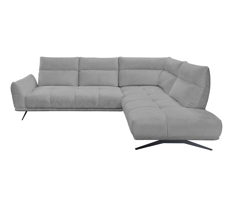 Canapé d'angle droit GIOVANNI tissu gris foncé