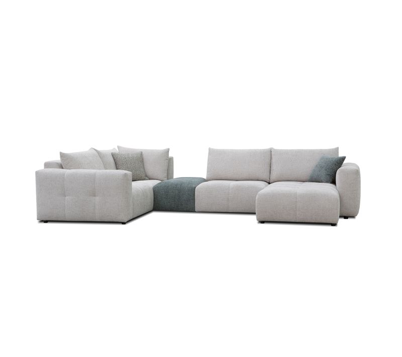 Canapé d'angle U gauche AURORE coloris beige