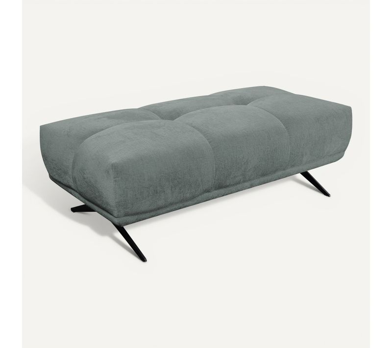 Pouf GIOVANNI tissu aqua
