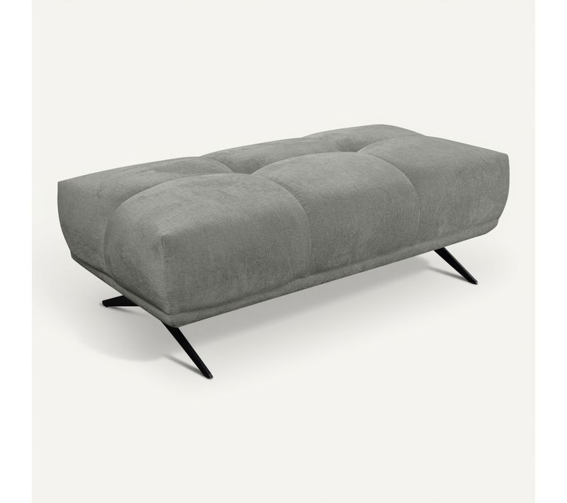 Pouf GIOVANNI tissu gris