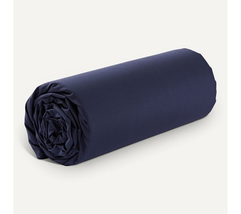 Drap housse 180x200 cm DREAMEA PERCALE BLEU