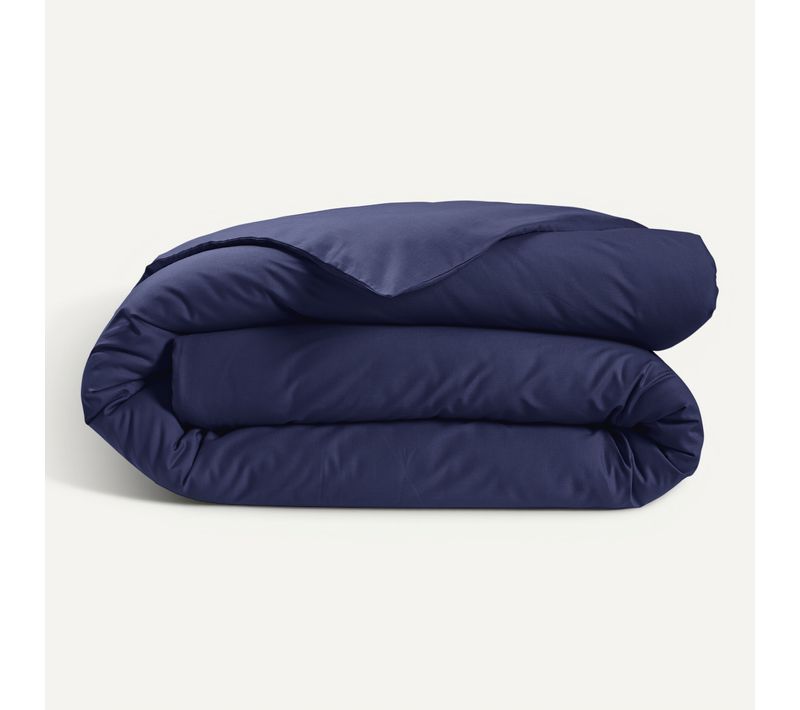 Housse de couette 140x200 cm DREAMEA PERCALE BLEU