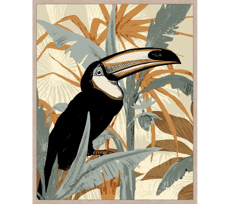 Toile 38x46 cm Toucan Beige
