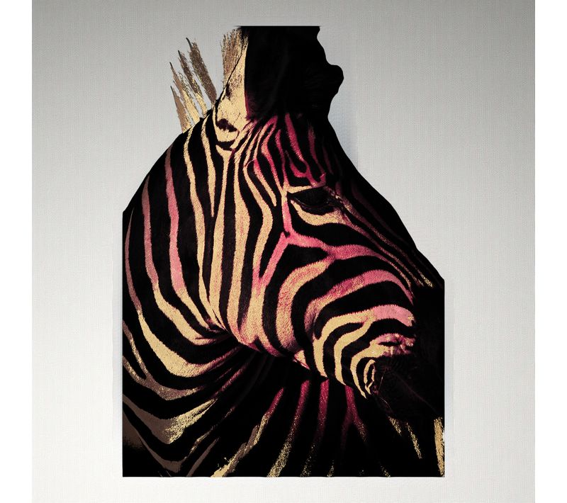 Toile 48x68 cm Zebre Noir