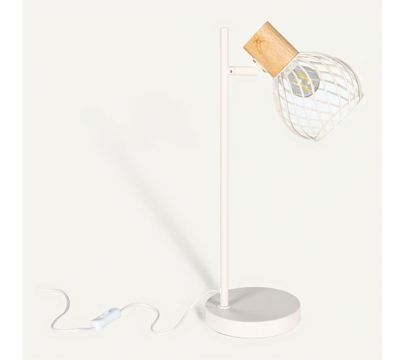 Lampe à poser H. 45 cm LUISIANA Blanc crème