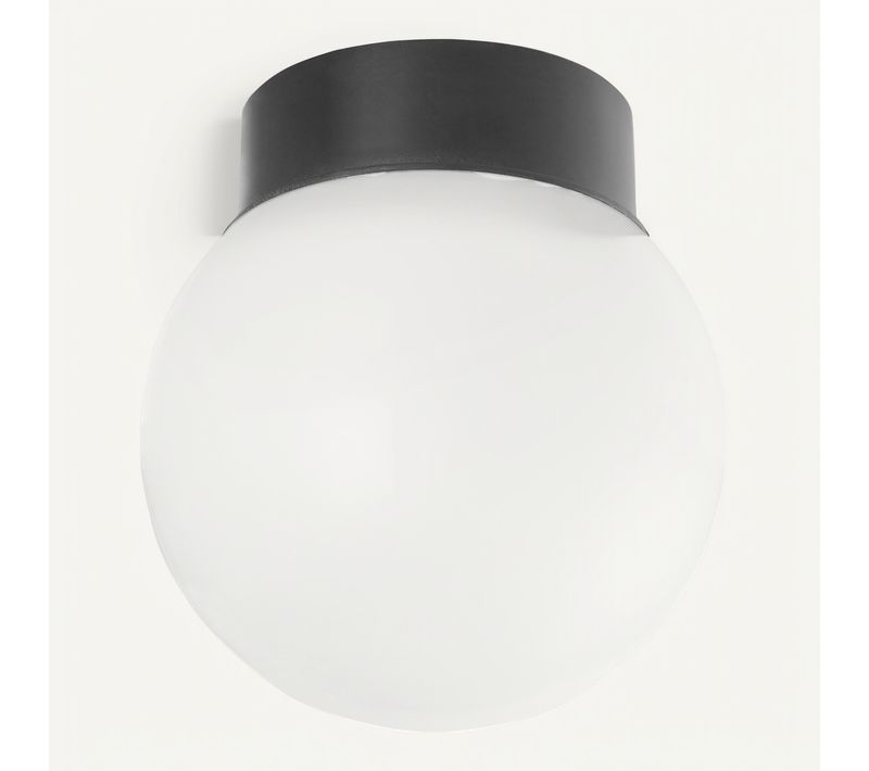 Plafonnier IP44 D. 15 cm BULB Noir et blanc