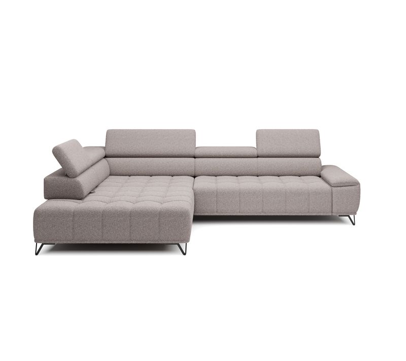 Canapé d'angle gauche relax PALLADIO tissu bubble beige